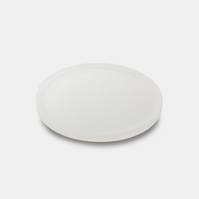 Mealplak Round Tray With Edge 28cm For Riser Nacryl White