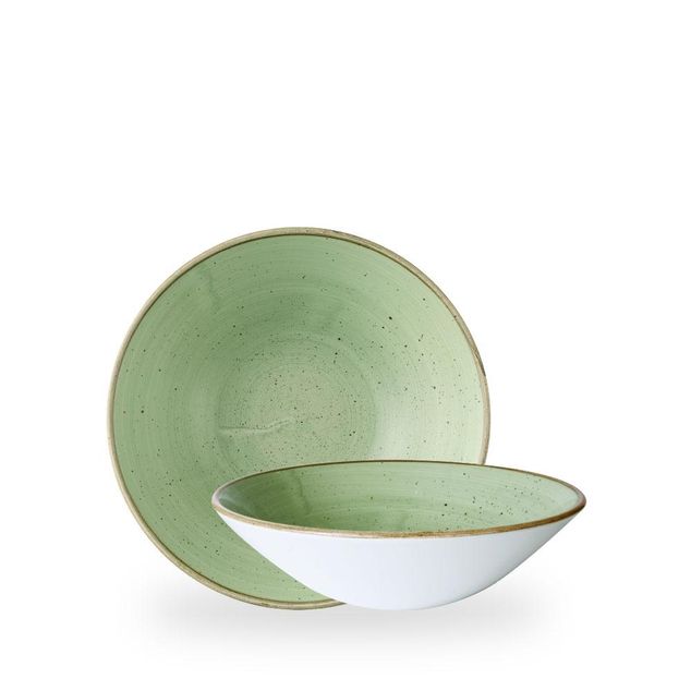 Stonecast Sage Green Evolve Deep Coupe Bowl 22.2cm H: 6.5cm 110cl