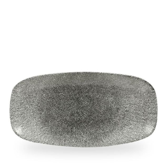 Raku Quartz Black Chefs Oblong Tallerken 35.5 X 18.9Cm