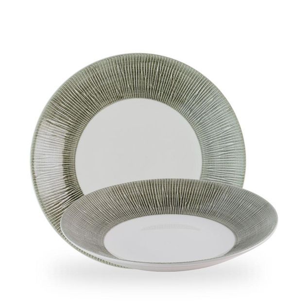 Bamboo Ceramic Spinwash Alpine Deep Coupe Plate 28.1cm