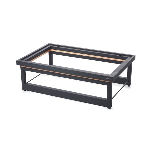 Riser, High For Gn 1/1 Matt Black Metal, Oak Frame