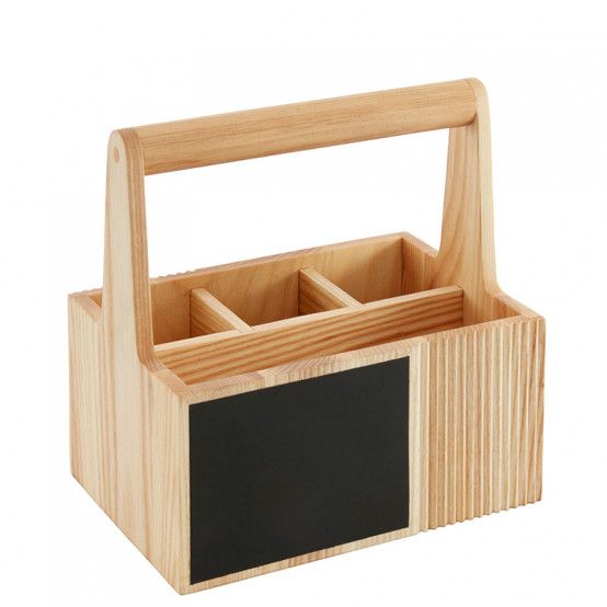 Cutlery box w. handle (ashw.) 15x22x23cm