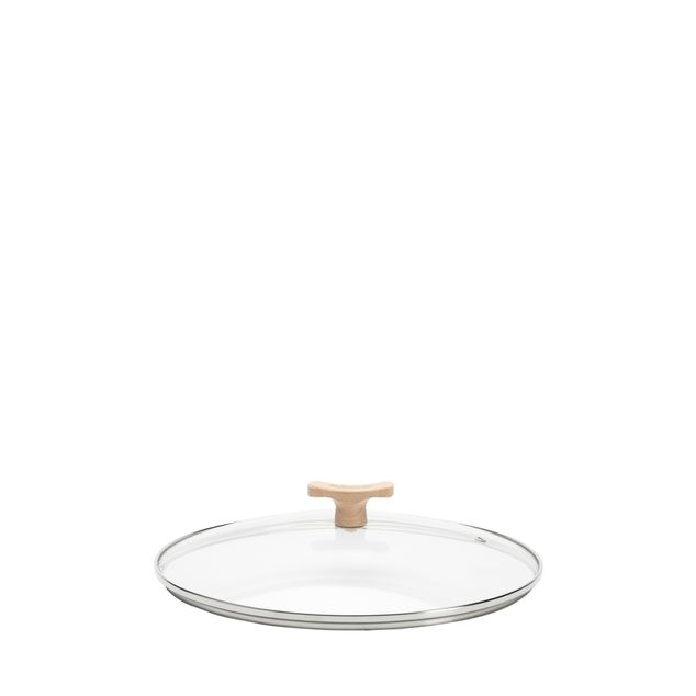Glass Lid- B Bois-Beechwood Knob 28cm