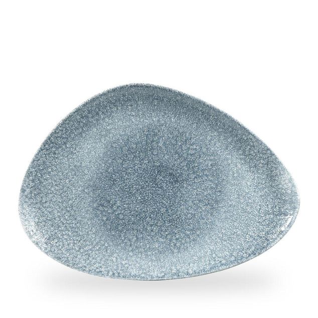 Raku Topaz Blue Triangle Chefs Tallerken 35.6 X 25Cm