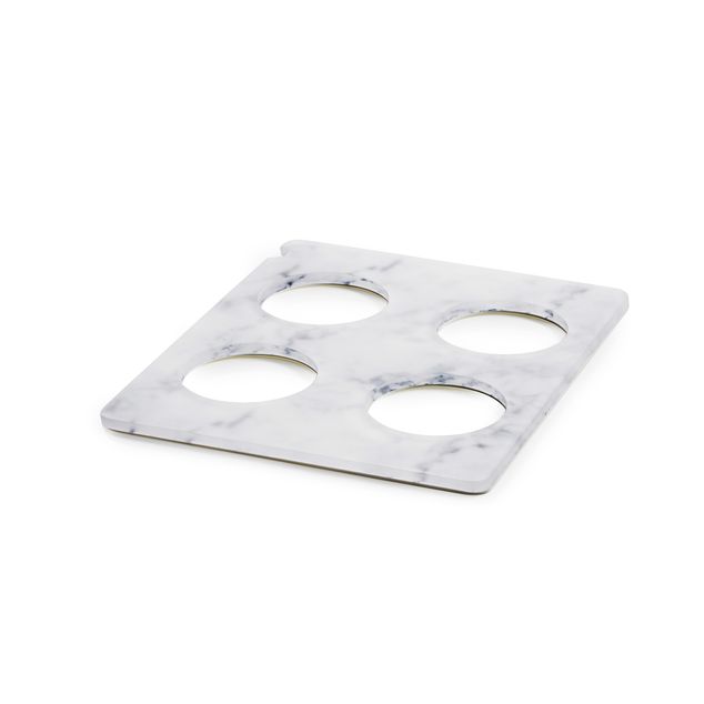 En Scene Tray Gn 1/2 For 4 Carafes/Bottles Nacryl White Marble