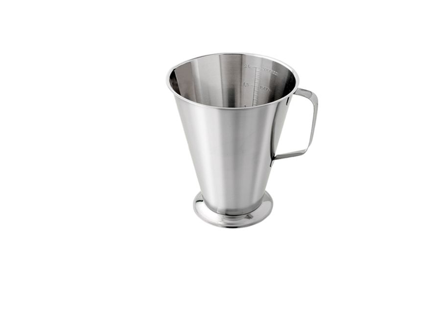 St/st gratuated measure - 2 L - with handle and spout