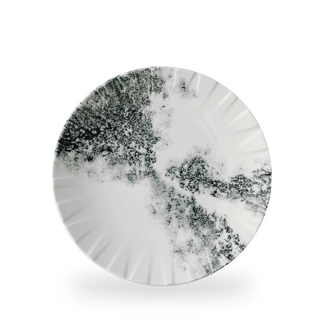Alchemy Abstract Smoke Black Coupe Plate 27.2cm