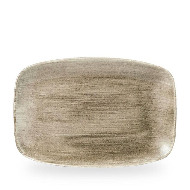 Stonecast Patina Antique Taupe Oblong Chefs Tallerken 34.4 X 23.4Cm