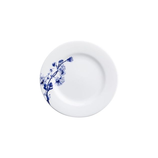 BLUE BOTANICALS Plate flat with rim - Ø16,3cm - H:10cm