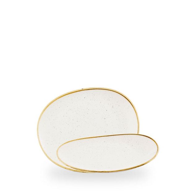 Stonecast Barley White / Opal Organic Plate  / 21cm