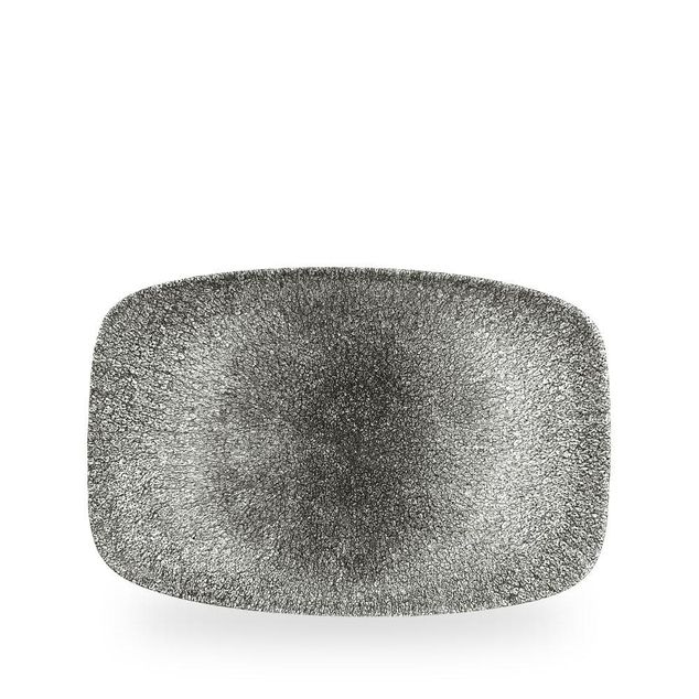 Raku Quartz Black Oblong Chefs Tallerken 30 X 19.9Cm