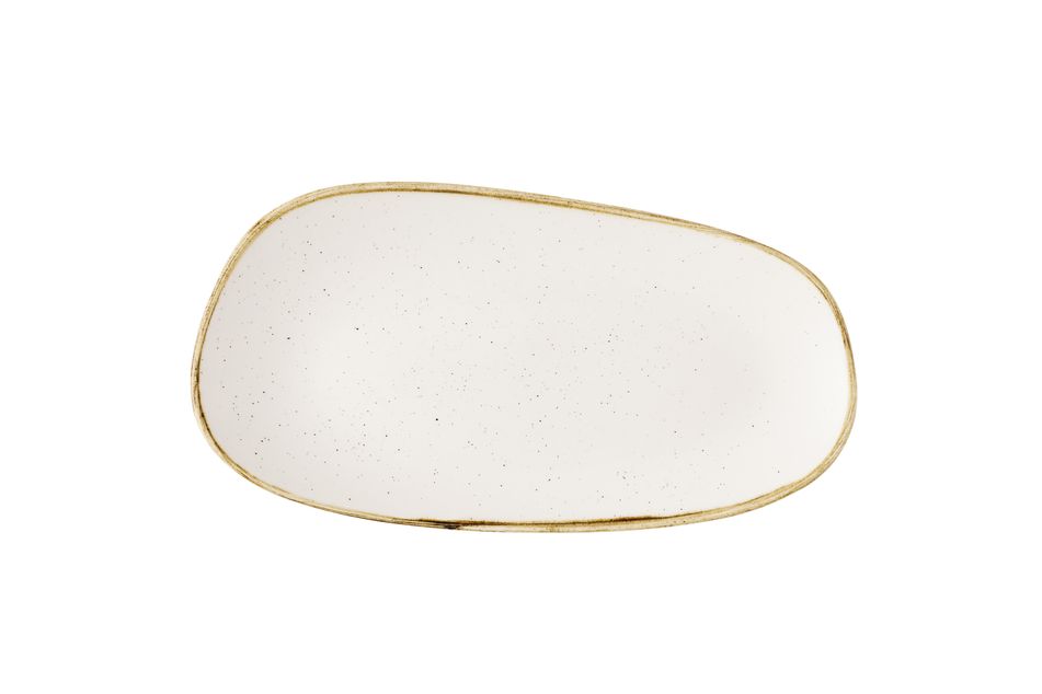 Stonecast Barley White Opal * Organic Oblong Plate* 35 x 18.5cm
