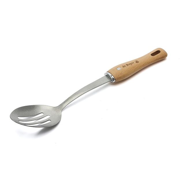 Slotted Spoon Stainless Steel Wooden - B Bois