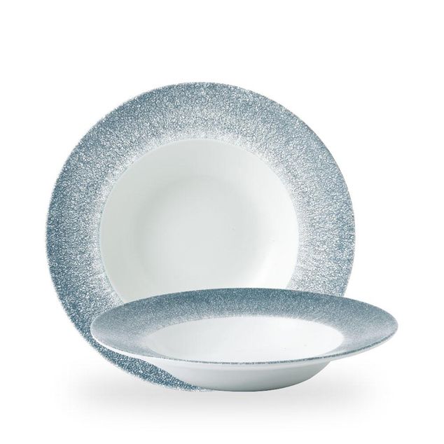 Raku Topaz Blue Profile Wide Rim Bolle Large 28Cm