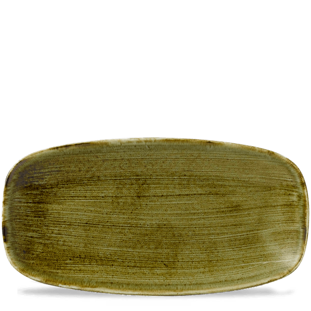 Stonecast Plume Olive Chefs Oblong Tallerken 35.5 X 18.9Cm