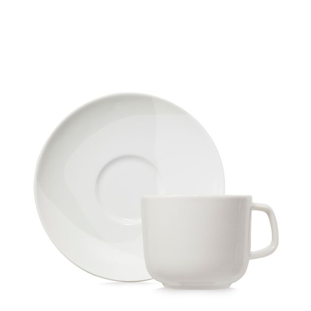 CONFLUENCE Tea Cup And Saucer 20Cl Coconut milk Alabaster white