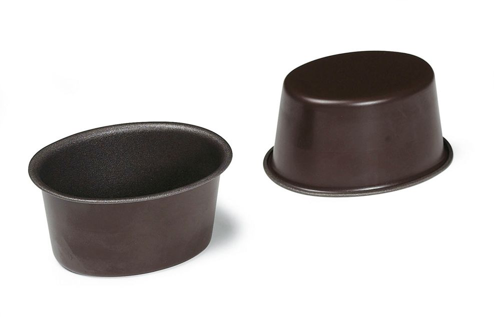 GOBEL Non-stick oval plain bottom aspic mould - 75 x 55 x 38 mm