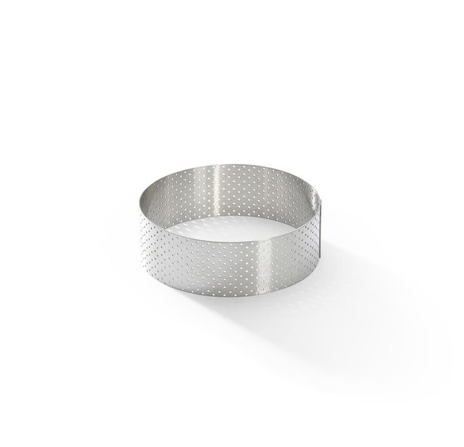 Perforated St-Steel Tart Ring Straight-?10.5 H 3,5