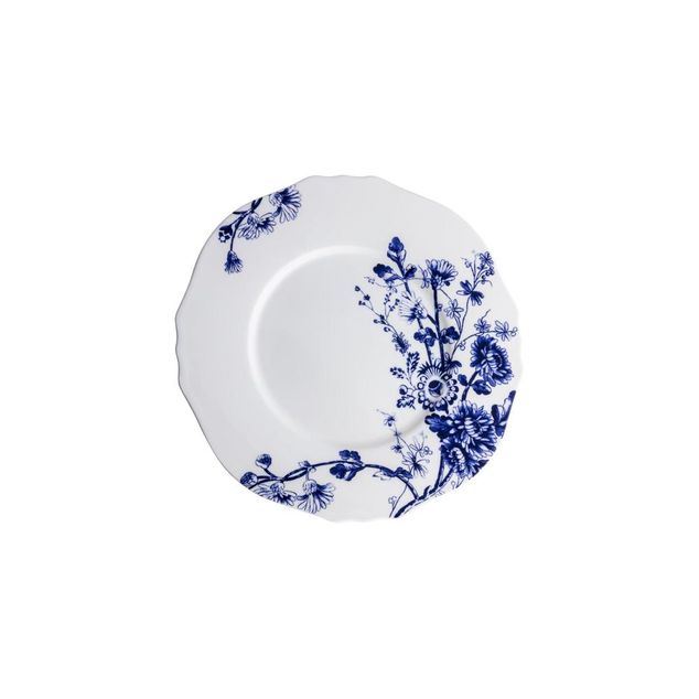 BLUE BOTANICALS Plate flat with rim - Ø30cm - H:20cm
