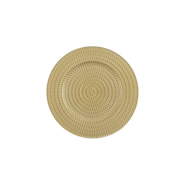 ACCESSORIES Showplate Glass gold - Ø33cm - H:10cm