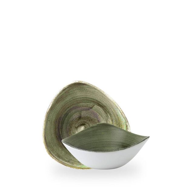 Stonecast Patina Burnished Green Lotus Bolle 18.5Cm