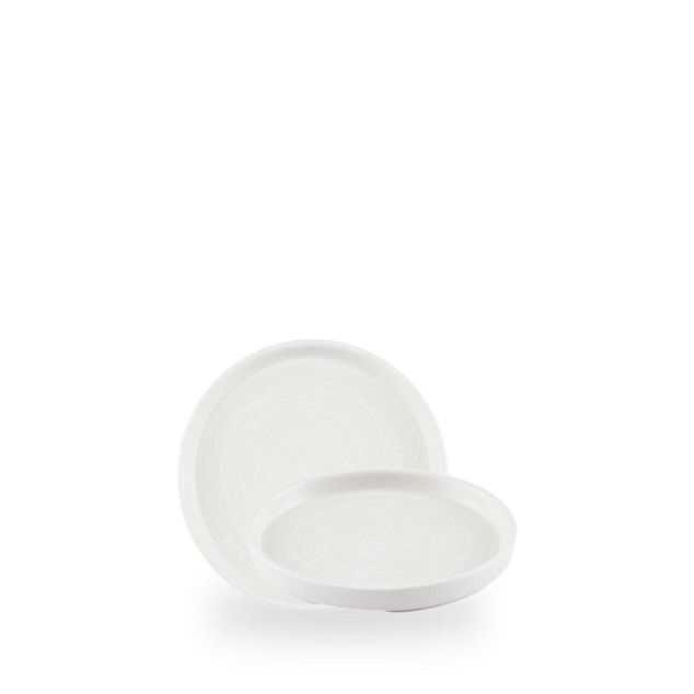 Inked Elements Ice / Walled Plate  / 15.7cm 2cm