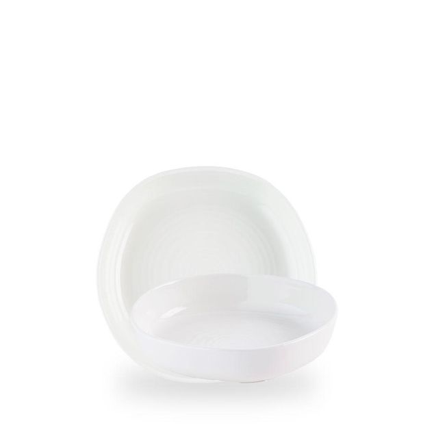 White Organic Walled Bowl 20cm x 4.5cm
