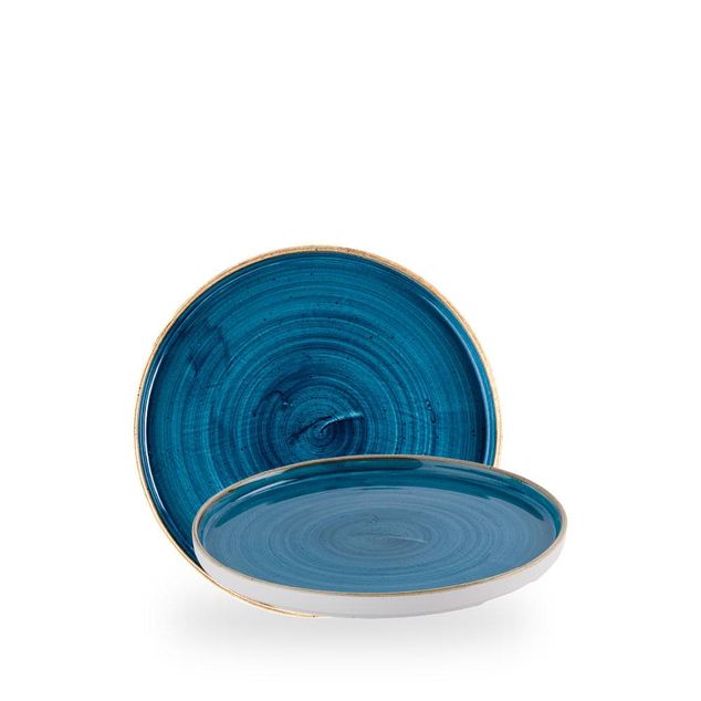 Stonecast Java Blue Walled Plate 21cm