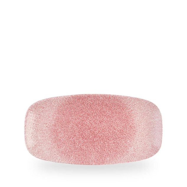Raku Pink Quartz Chefs Oblong Plate 35,5x18,9cm