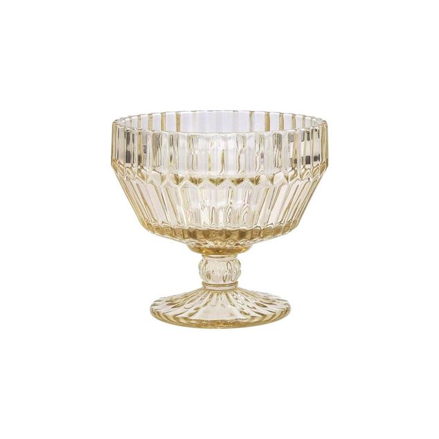 ARCHIE Footed Glass Bowl 11cm ginger gold (6)