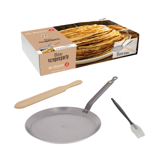 Box Crepe Party- Crepe Panne, Silikonpensel Og Stekespade