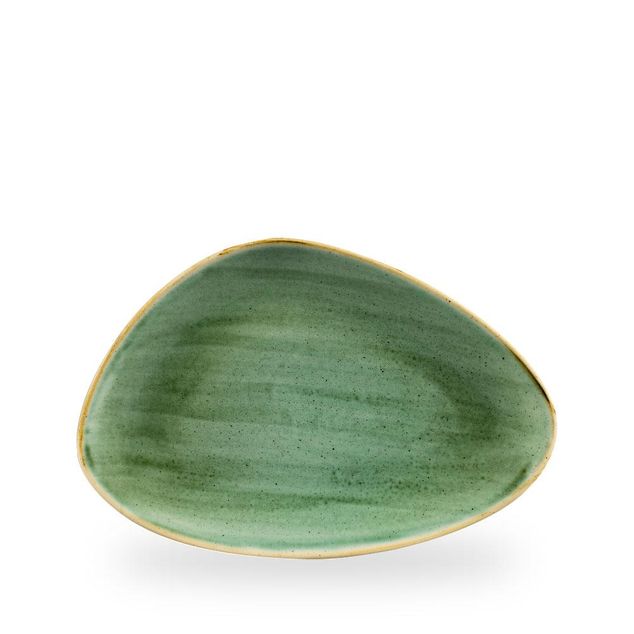 Stonecast Samphire Green Triangle Chefs Tallerken 30.4 X 20.5Cm