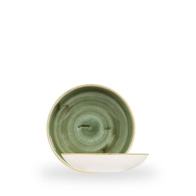 Stonecast Samphire Green Coupe Bolle 7.25"