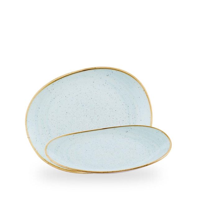 Stonecast Duck Egg / Opal Organic Plate  / 26cm