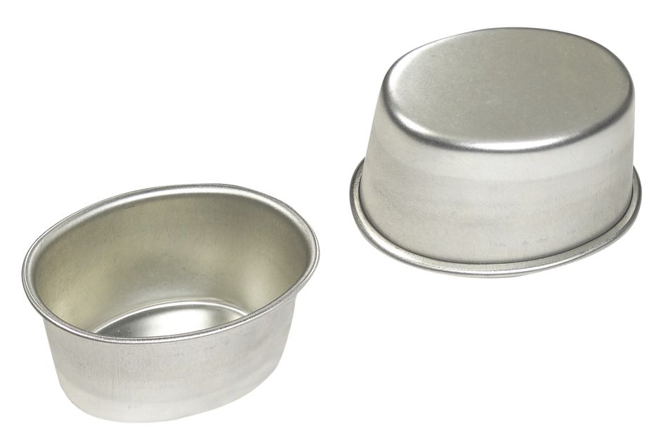 GOBEL Tin plate oval plain bottom aspic mould - 75 x 55 x 38 mm