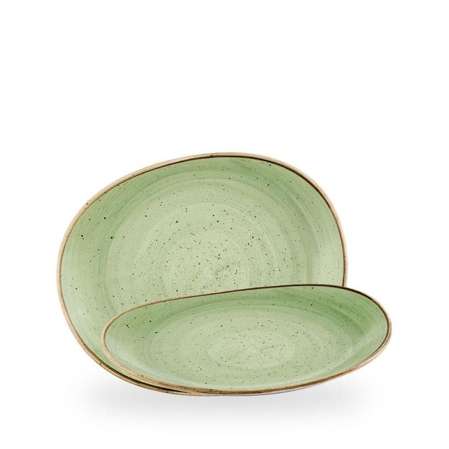 Stonecast Sage Green / Opal Organic Plate  / 26cm