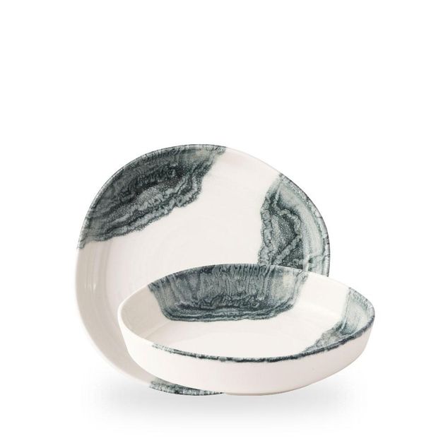 Tide Black Organic Walled Bowl 23cm H:4.5cm