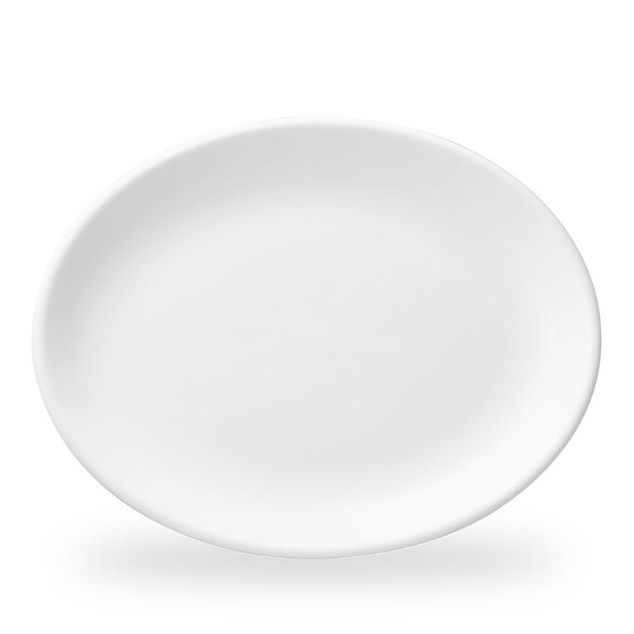 White Oval Tallerken 36Cm