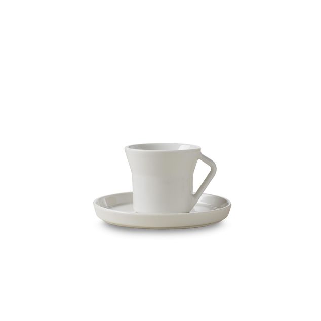CONTRE JOUR Espresso Cup And Saucer Alabaster white