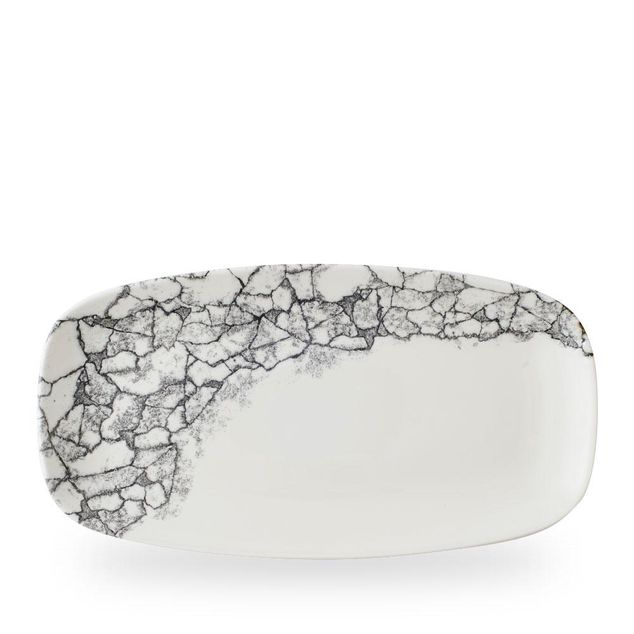 Kintsugi Accents Quartz Black Chefs Oblong Tallerken 35.5 X 18.9Cm