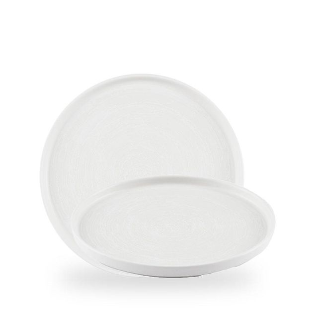 Inked Elements Ice / Walled Plate  / 26cm