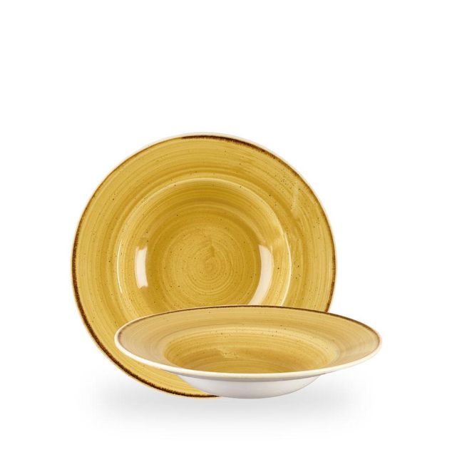Stonecast Mustard Profile Wide Rim Bolle Med 24Cm