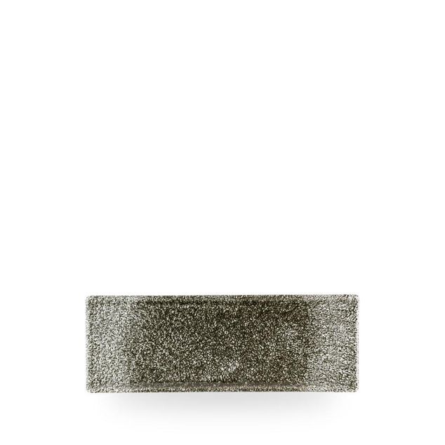 Raku Quartz Black Oblong Plate 24.7 x 8.8cm