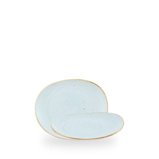 Stonecast Duck Egg / Opal Organic Plate  / 18.5cm