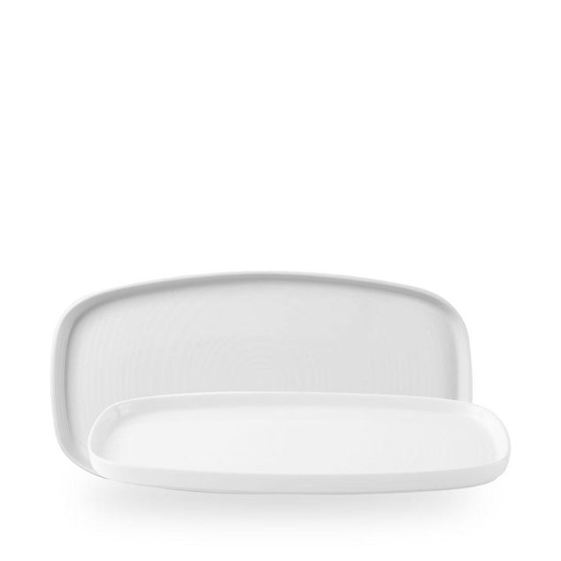 White Oblong Chefs Plates 30x15,4cm H: 2cm