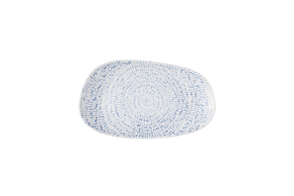 Inked Cascade Indigo Opal * Organic Oblong Plate * 26 x 15cm