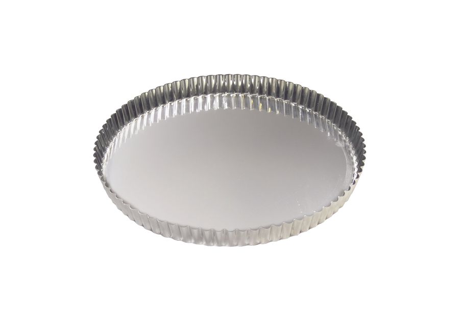 GOBEL Tin plate round fluted tart mould - Ø200/185 mm h25 mm