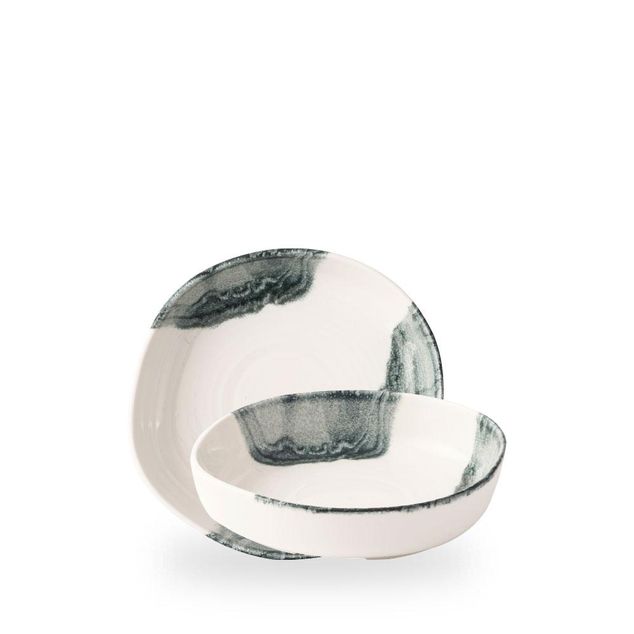 Tide Black Organic Walled Bowl 20cm H:4.5cm