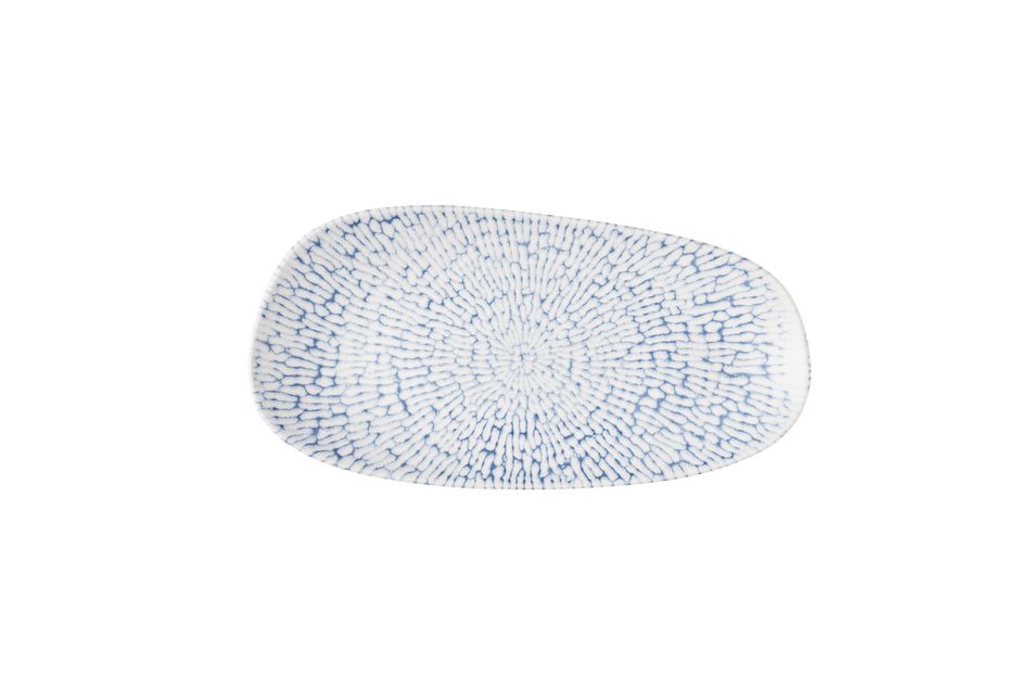Inked Cascade Indigo Opal * Organic Oblong Plate * 30 x 15cm