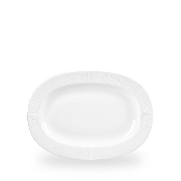 Bamboo Oval Ildfast Medium Rimmed 28Cm